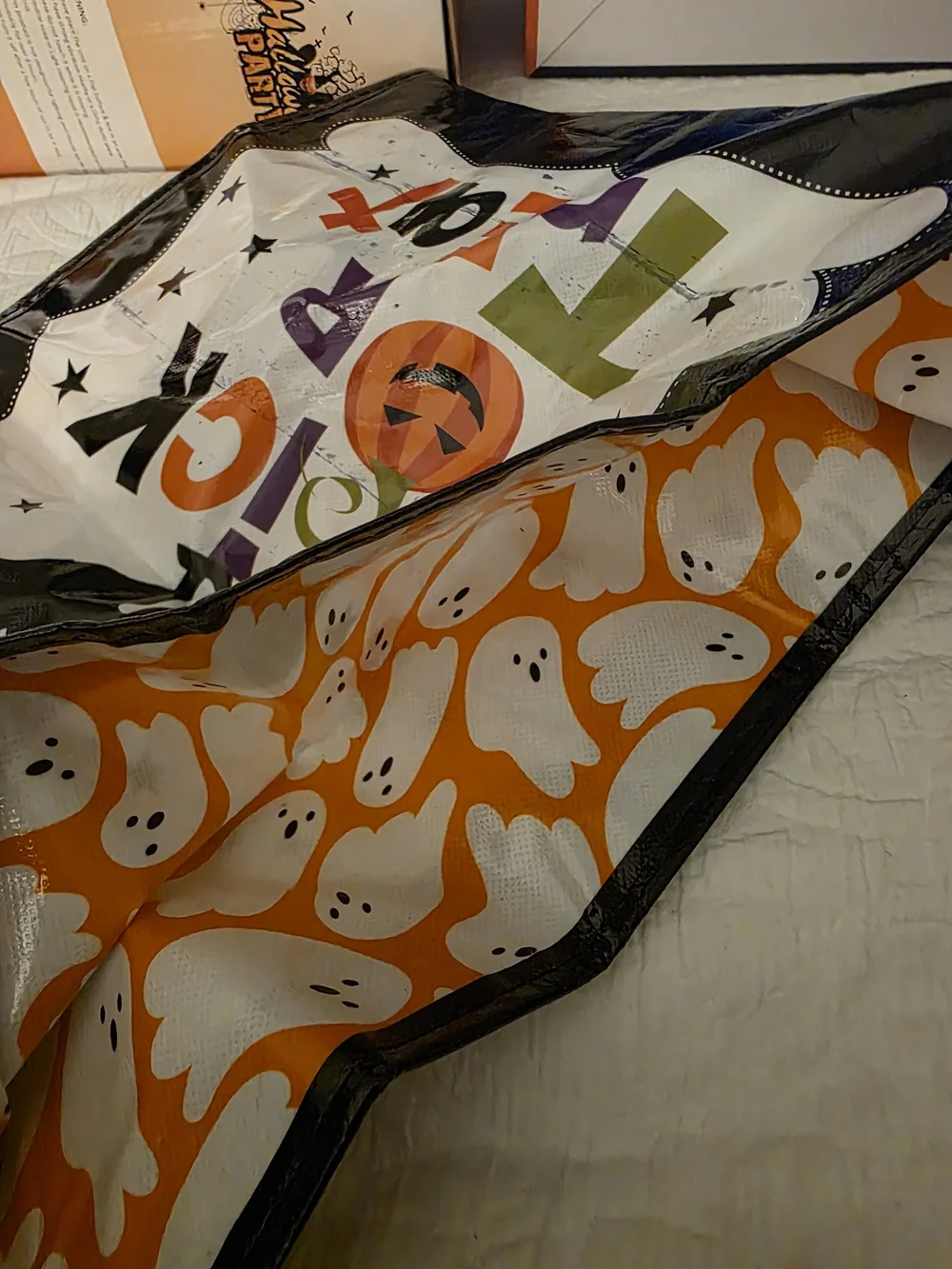 6 Halloween 'Trick or Treat' Reusable Party Bag - Black